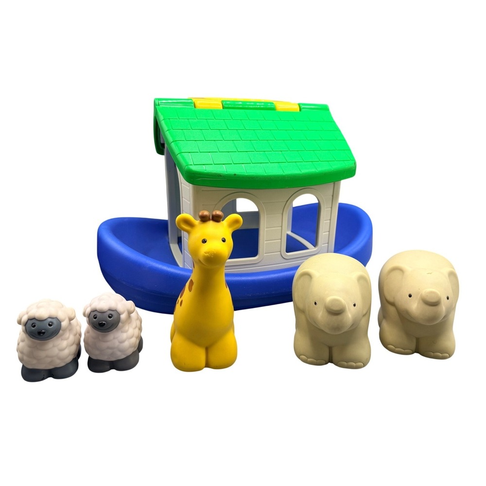 Little Tikes Noahs Ark Playset with 5 Animal Figures Giraffe Elephants Sheep